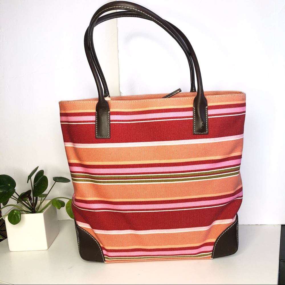 Banana Republic Canvas and Leather Tote Bag